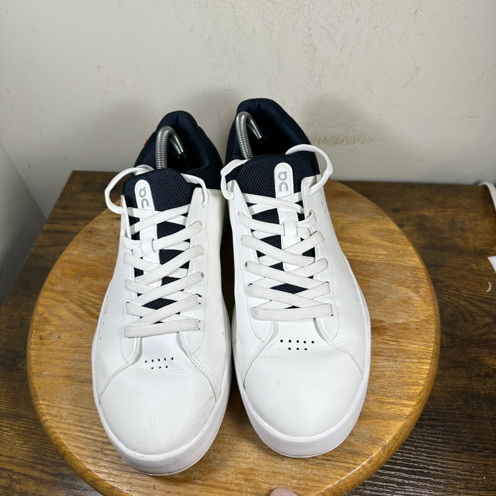 On Running The Roger Advantage White Navy Mens Sneakers 48.99456 Size 11 - Picture 4 of 8